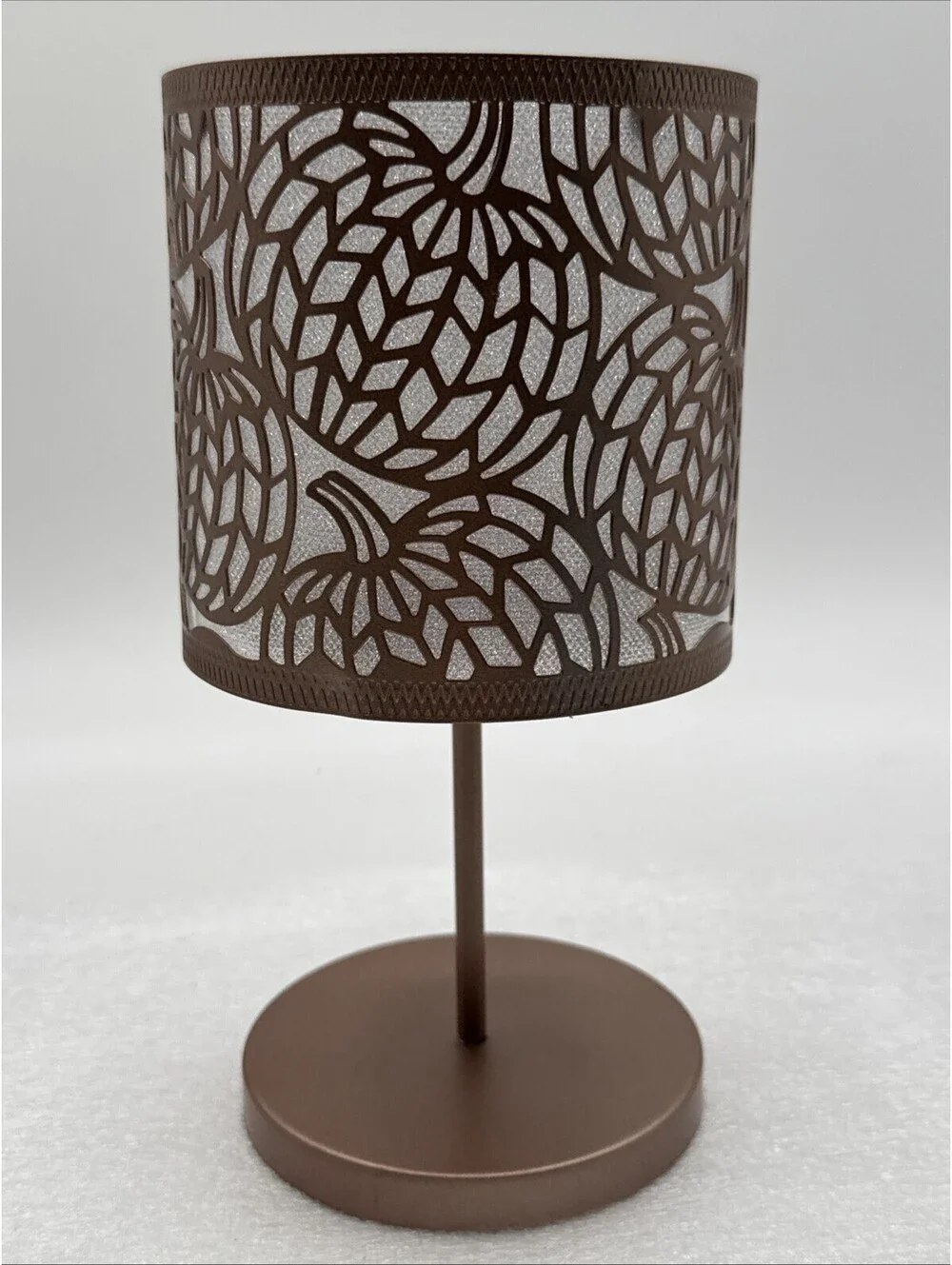 Yankee Candle Chevron Pumpkin Pedestal 2” Tea Light Holder 7-1/2” Halloween Fall